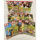 13 issues of H & E Naturist; Naked Lifestyle magazine from 2019 & 2020.