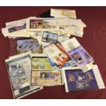 A collection of world stamp sets and mini sheets.