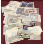 A quantity of Jersey transport and aviation themed, mint collectors stamps.