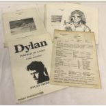 A 1984 theatre programme for "Dylan" starring Ray Jones with a typed resume for Ray Jones.