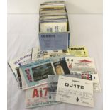 A quantity of vintage worldwide QSL cards (radio operators calling cards).