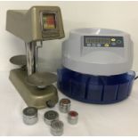 An "Omal Moneychecker" set of coin weighing scales complete with denomination weights.