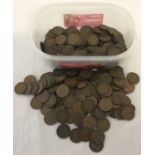 A collection of vintage coins. To include pennies, half pennies and farthings.