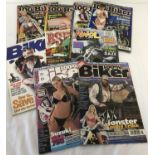 9 issues of assorted motorbike magazines to include issue 1 of 100% Biker.