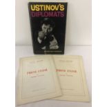 A vintage copy of "Ustinov's Diplomats" by Peter Ustinov.