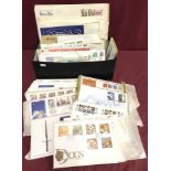 A collection of world stamps, first day covers and philatelic items.