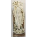 A marble and alabaster carved figurine of a classical lady Aphrodite/Venus.