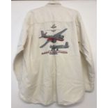 A Hawkins & Powers Aviation cotton shirt with logo to front.