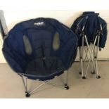 A Pair of "Urban Escape" saucer shaped collapsible canvas garden/camping/fishing chairs.