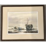 Alan Coleman, framed & glazed print "Essex Backwater", named & signed in pencil to margin.