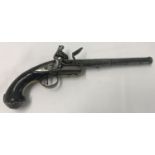A rare antique flat Queen Anne flintlock 18 bore pistol c 1720.