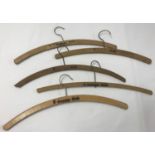 5 WWII style German Waffen SS wooden coathangers.