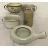 A collection of vintage and Victorian ceramics and stoneware.