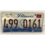 An American tin plate registration plate from Illinois.