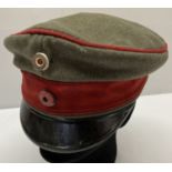 A WWI style Prussian Wurttemburg field cap.