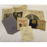 A collection of vintage ephemera. To include "Robertson's" Jam bag, 3lb sugar bag,