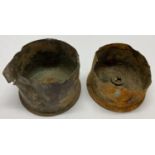 WWI interest, pair of battlefield dug shell cases.