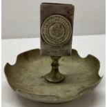 A WWI style Imperial German trench art desk top match box holder.
