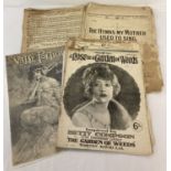 A collection of early 20th century sheet music.