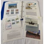 A folder containing stamps, first day cover and ephemera relating to the Douglas DC3 aircraft.