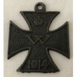 A WWI style Imperial German Kultur Cross medal.