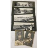 4 carded panoramic photographic prints together with 2 Bas-Relief photo cards.