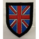 A reproduction British Free corps SS Union Jack sleeve badge.