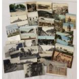 Approx. 85 assorted vintage overseas postcards to include RP's.