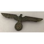 A WWII style Kriegsmarine Officers "whites" Tropical Tunic Breast eagle badge.