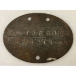A German WWII style Waffen SS dog tag.
