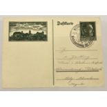 A pre WWII style postcard with Nuremburg postmark and Hitler stamp mark.
