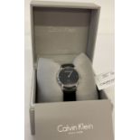 A new boxed ladies wrist watch by Calvin Klein.