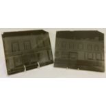 2 Victorian/Edwardian large glass plate negatives of shop fronts.