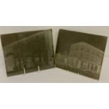 2 large sized Victorian glass plate negatives of Public Houses in Surbiton, Kingston Upon Thames.