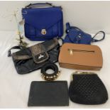 A small collection of vintage and modern hand and clutch bags.