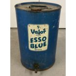 A vintage Valor drum for Esso Blue Paraffin, complete with tap to front.