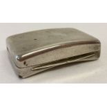 An antique Georgian silver snuff box with curved base by Matthew Linwood Birmingham 1807.