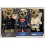 3 Limited Edition Meerkat Toys in original boxes, 2 with certificates.