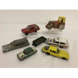 7 vintage Dinky Toys in play worn condition.