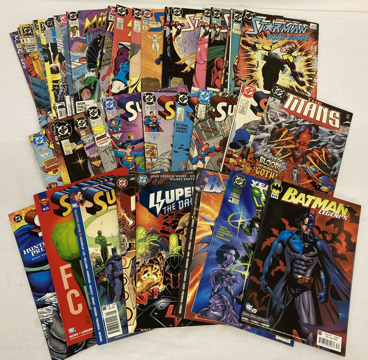 Approx. 44 Comic Books by DC Comics. Featuring various series and eras. Mostly 80s-Early 90s.