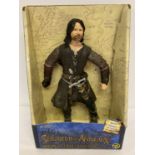 LOTR The Return of the King Deluxe poseable Aragorn figure in original unopened packaging.