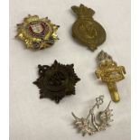 5 assorted British Arms & Services badges.