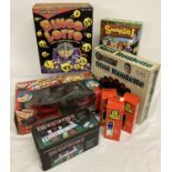 A collection of boxed games and toys to include Bingo Lotto, Texas Hold'Em Poker set.