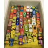 A tray of 41 assorted diecast vehicles including The Batmobile and Return of the Saint Jaguar XJ-S.
