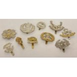 A collection of 10 British Army Officers cap badges.