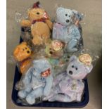 20 TY Beanie Baby bears with original tags and clear packaging.
