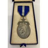 A boxed vintage silver Masonic Hospital members breast jewel, engraved to reverse.