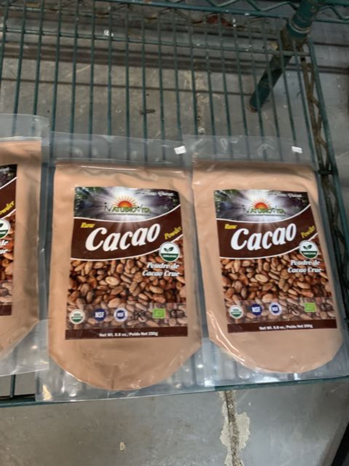 Lot de (8) scas de cacao et maca et sacha inchi