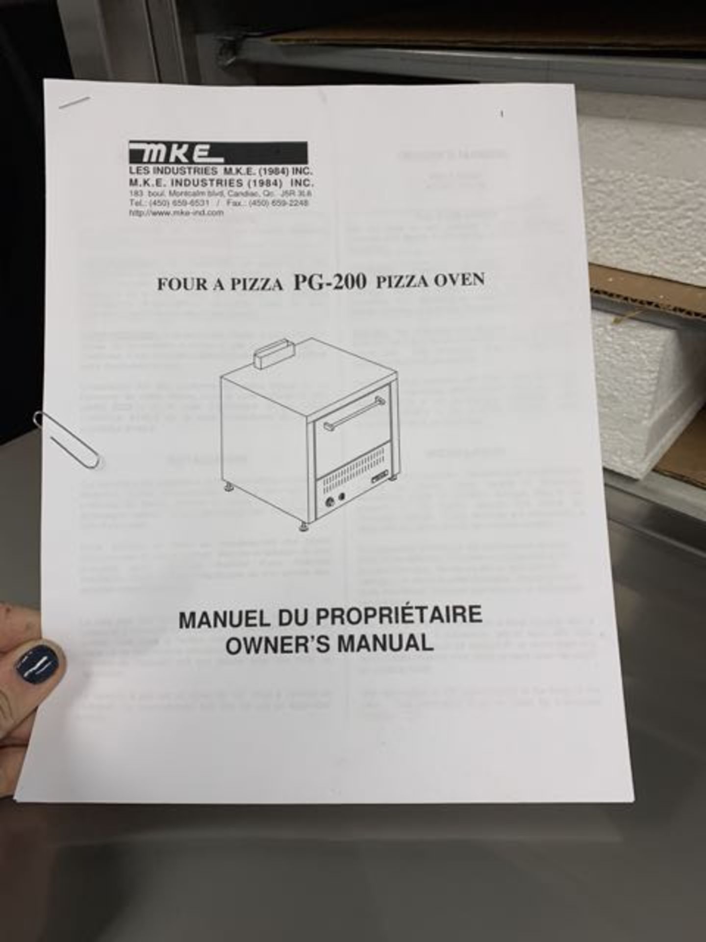 Four à Pizza MKE - NEUF # PG 200N - 25 x 25 x 25" - 3 niv - gaz nat - Image 3 of 4