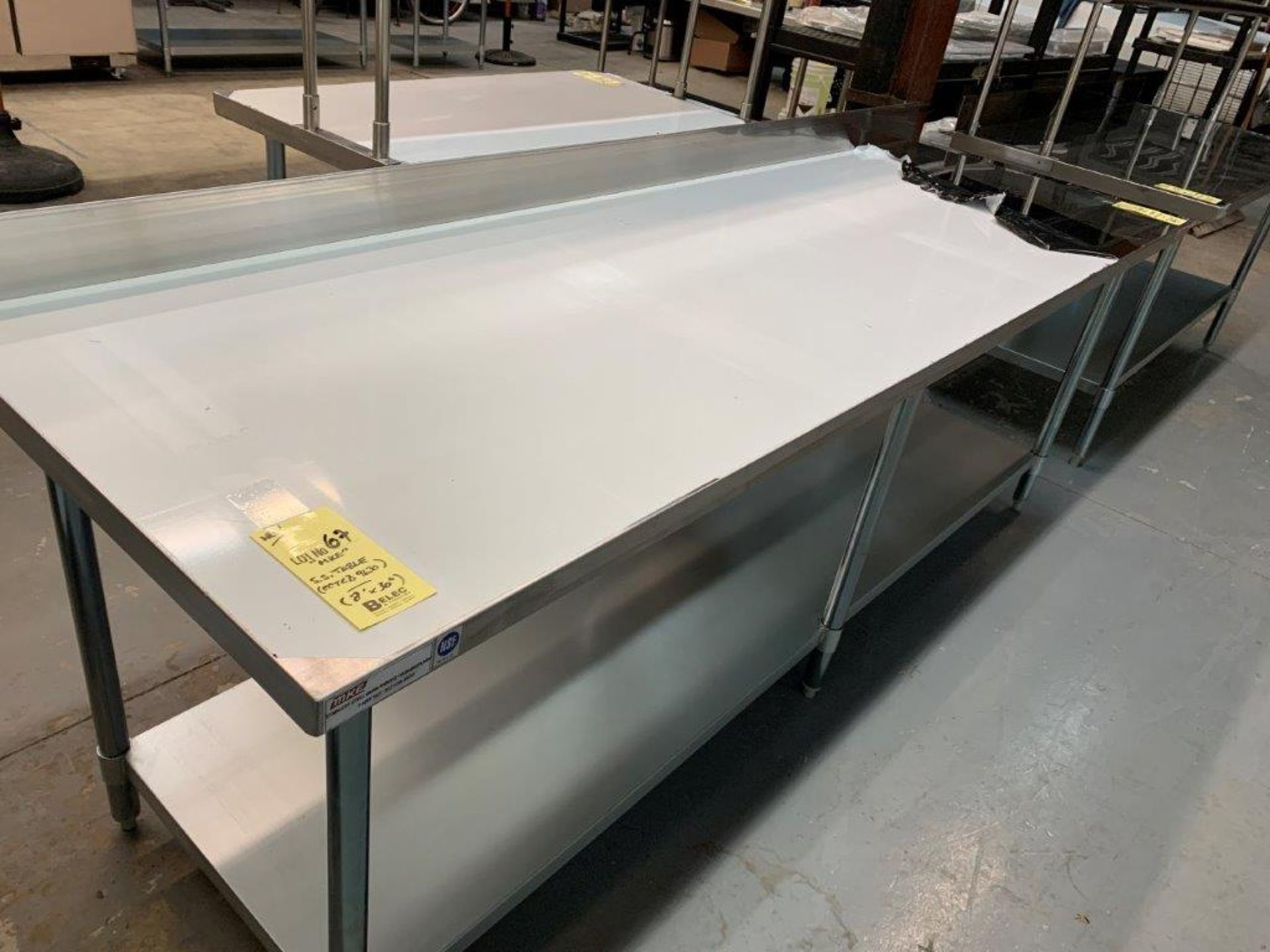 Table de travail acier inox MKE - NEUVE # ECTCB 9630 - 96 x 30" - Image 2 of 2